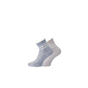 WiK 37770 Warm Kuschelig A'2 Dámské ponožky, 35-38, melanż fioletowy-j.szary