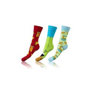 Bellinda Crazy Socks BE491004-305 3-pack Barevné ponožky, 39-42, food