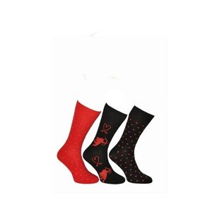 Steven art.136 pánské ponožky, Srdíčka, 44-46, černá