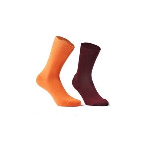 Wola Perfect Man W94.N03 Pánské ponožky jednobarevné, Světle šedá, purple/odc.fioletowego