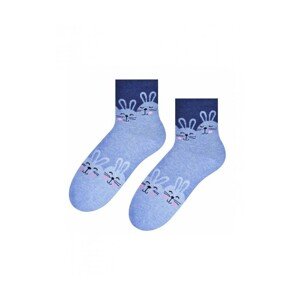 Steven art.014 ponožky, Zajíčci, 32-34, modrá
