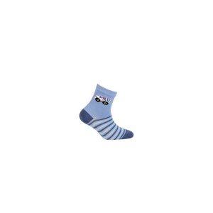 Wola W24.P01 2-6 lat chlapecké ponožky, s vzorem, 24-26, černá
