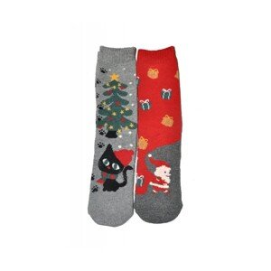 WiK 37895 A'2 Vánoční dámské ponožky, 36-41, mix kolor-mix vzor