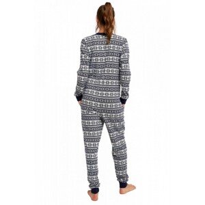 Italian Fashion Alaska dl.r. dl.k. Dámské pyžamo-overal, XL, modrá