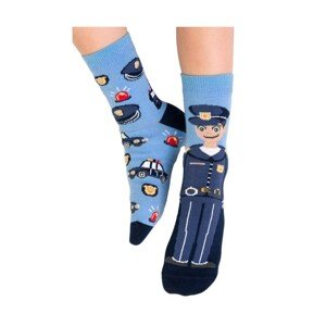 Steven art.014 Boy Asymetrické chlapecké ponožky, 32-34, modrá