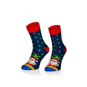 Intenso 1887 Cotton Vánoční pánské ponožky, 44-46, bordová