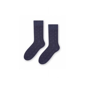 Steven 056 224 vzor tmavě modré Pánské oblekové ponožky, 45/47, modrá