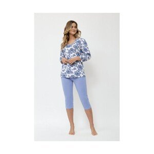 M-Max Gracja 1114 piżama damska, XL, Bílo-modrá