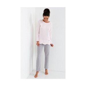Cana 211 Dámské pyžamo, XL, růžově-šedá