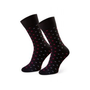 Steven 056 232 vzor černé Oblekové ponožky, 39/41, černá