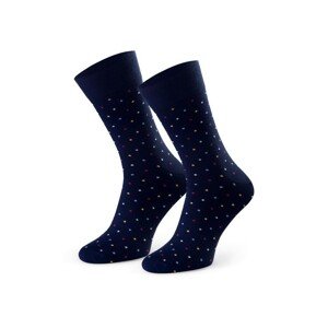 Steven 056 234 vzor tmavě modré Pánské oblékové ponožky, 42/44, modrá