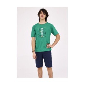 Cornette F&ampY Boy 504/46 City 164-188 Chlapecké pyžamo, 176/M, zelená