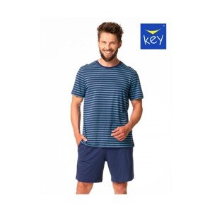 Key MNS 367 A24 Pánské pyžamo, XL, modrá-paski