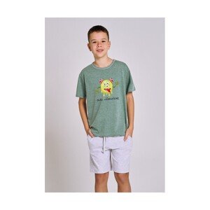 Taro Kieran 3197 146-158 L24 Chlapecké pyžamo, 146, zelená melanž