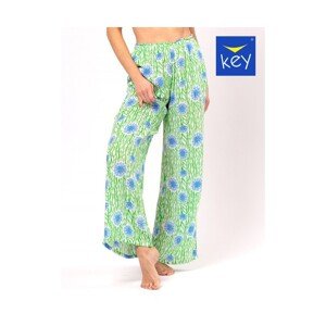 Key LHE 509 A24 Dámské pyžamové kalhoty, L, zielony-kwiaty