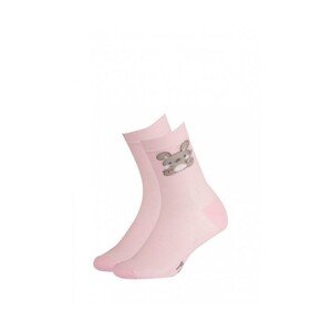 Gatta Cottoline vzorované 244.59N 33-35 Dívčí ponožky, 33-35, pearl pink