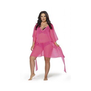 Ava 020 neon pink pareo Plážové šaty, one size, růžová