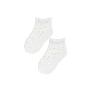 Noviti SB063 ažur Dívčí ponožky, 23-26, bílá