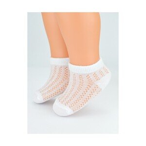 Noviti SB072 Ažurové 0-12 měsíce Dívčí ponožky, 0-3 měsíců, bílá