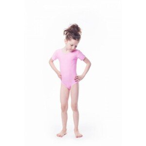 Shepa Gymnastický dres Body lycra (B9) krátký rukáv, 158, růžová