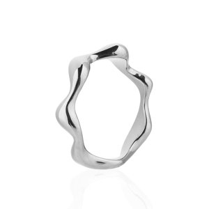 franco bene Bulky nepravidelný prsten - stříbrný Velikost prstenu: 6 (52 mm)