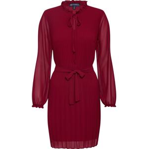 Mela London Šaty 'LONG SLEEVE PLEATED BELTED DRESS' červená