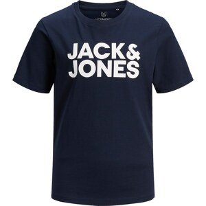 Jack & Jones Junior Tričko 'Ecorp' námořnická modř / přírodní bílá