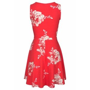 BEACH TIME Letní šaty světle červená / bílá