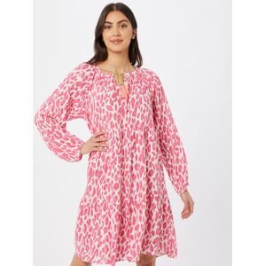 Zwillingsherz Košilové šaty pink / světle růžová / bílá