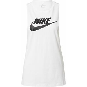 Nike Sportswear Top černá / bílá
