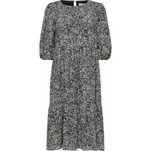 SELECTED FEMME Košilové šaty 'Viole' světle šedá / černá / bílá