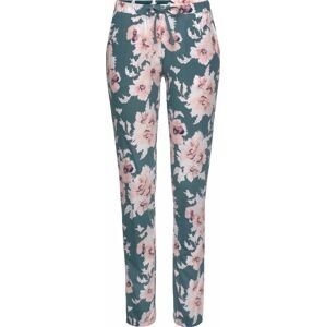 VIVANCE Pyžamové kalhoty nefritová / růžová