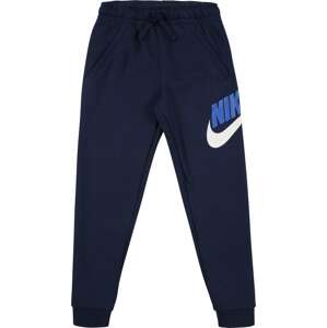 Nike Sportswear Kalhoty námořnická modř / kouřově modrá / bílá