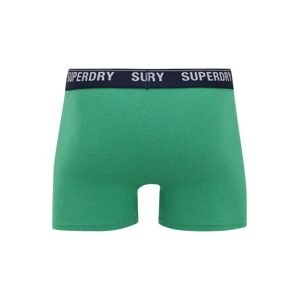 Superdry Boxerky zelená / tmavě zelená / černá / bílá