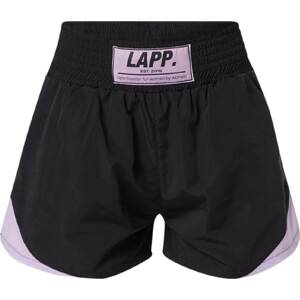 Lapp the Brand Sportovní kalhoty pastelová fialová / černá