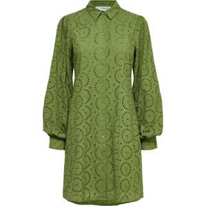 SELECTED FEMME Košilové šaty trávově zelená