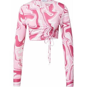 RECC Tričko 'ZORA' pink / růžová / bílá