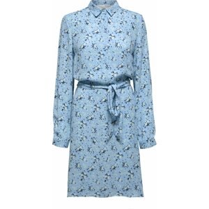 Selected Femme Petite Košilové šaty noční modrá / pastelová modrá / světlemodrá