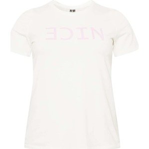 Vero Moda Curve Tričko 'SALIE' růžová / bílá