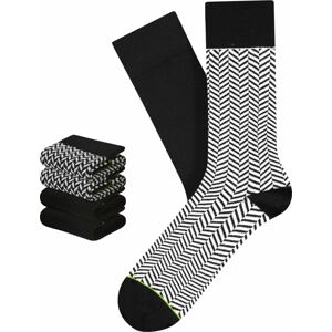 CHEERIO* Ponožky 'Herringbone Homie' světle zelená / černá / bílá