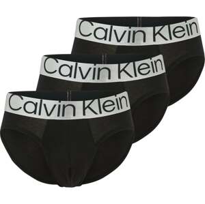 Calvin Klein Underwear Slipy černá / stříbrná