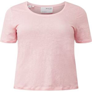 Selected Femme Curve Tričko 'Linda' světle růžová