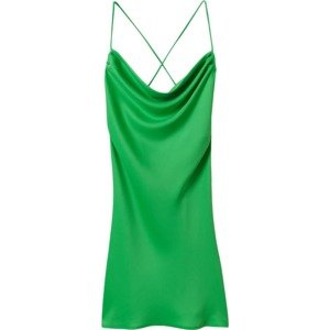 MANGO Koktejlové šaty 'Lupe' zelená