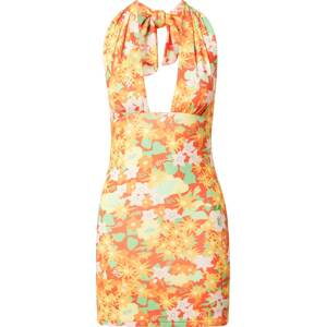 rosemunde Letní šaty rezavě hnědá / pastelově žlutá / mátová / mandarinkoná / pastelově růžová
