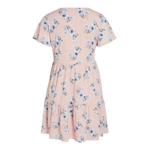 VILA Letní šaty 'Natalie' kouřově modrá / noční modrá / růžová / bílá