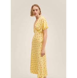 MANGO Letní šaty 'manzano'  žlutá / malinová / starorůžová