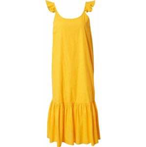 ICHI Letní šaty zlatě žlutá