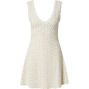 EDITED Letní šaty 'Ivory' krémová / pudrová / červená třešeň