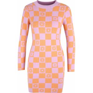 River Island Petite Úpletové šaty světle fialová / oranžová