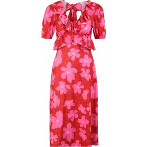 Dorothy Perkins Petite Šaty pink / ohnivá červená / bílá